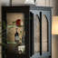 Black Solid + Manufactured Wood+Glass Display Cases