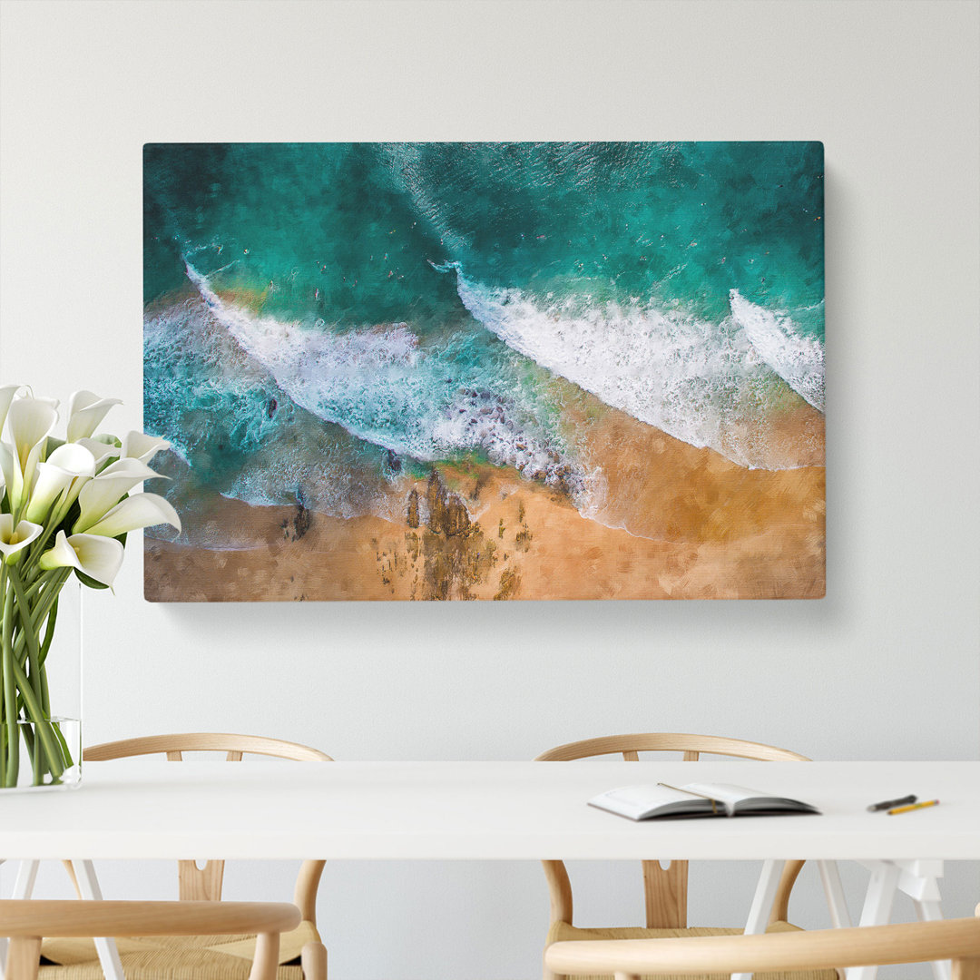 Snapper Rocks Beach in Australia - Wrapped Canvas Painting