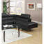 Canapé modulaire en similicuir noir-261638619