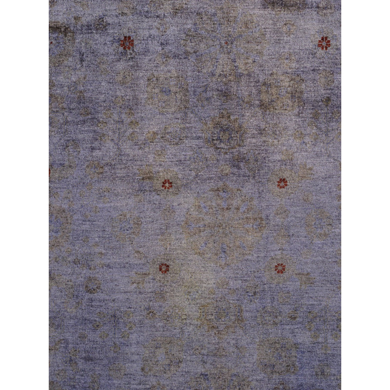 Lahore Essence Hand-Knotted Red Wool Rectangular Area Rug