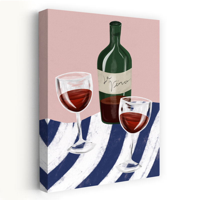 «Red Wine Still Life», art mural contemporain d'été, H 36 po x l 24 po
