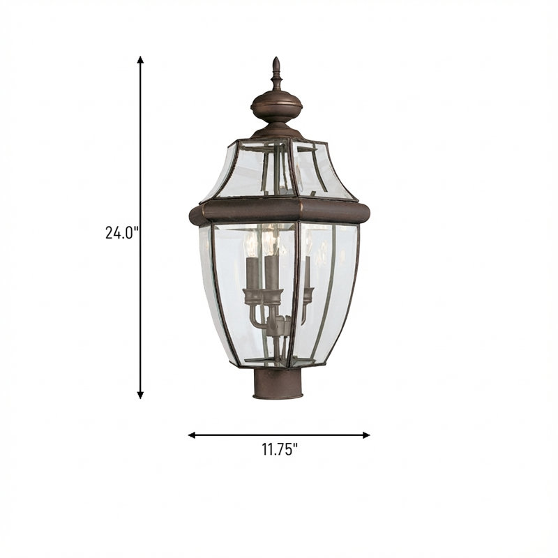 Beveled Lantern Head, Antique Bronze, No
