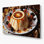 Dessert, semoule de pudding, art mural en métal noir