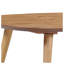 Table basse Mid-Century moderne ovale au fini naturel avec pieds en bois d'hévéa