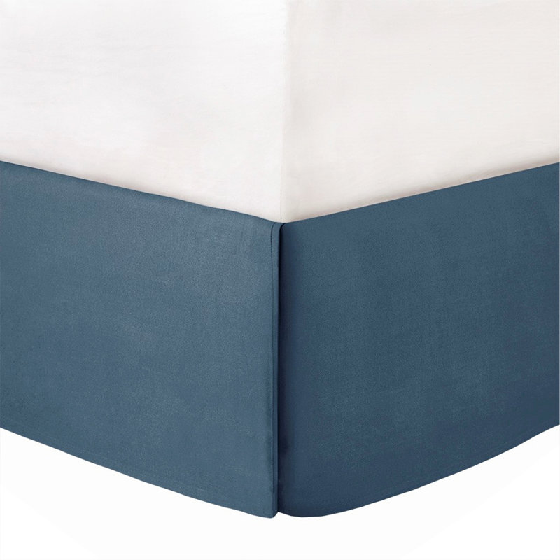 Ensemble d'édredon en coton satiné de coton avec lustre élégant et taies décoratives assorties, coussins et jupe de lit pour grand lit
