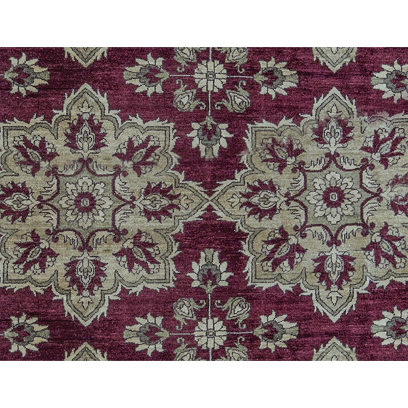 Hand-Knotted High-Quality Red and Gold Area Rug