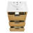 24" Modern Luxury Bathroom Vanity With Ceramic Sink, Solid Wood Frame Cabinet With Vertical Grooved Texture & 3 Storage Drawers, Natural Wood