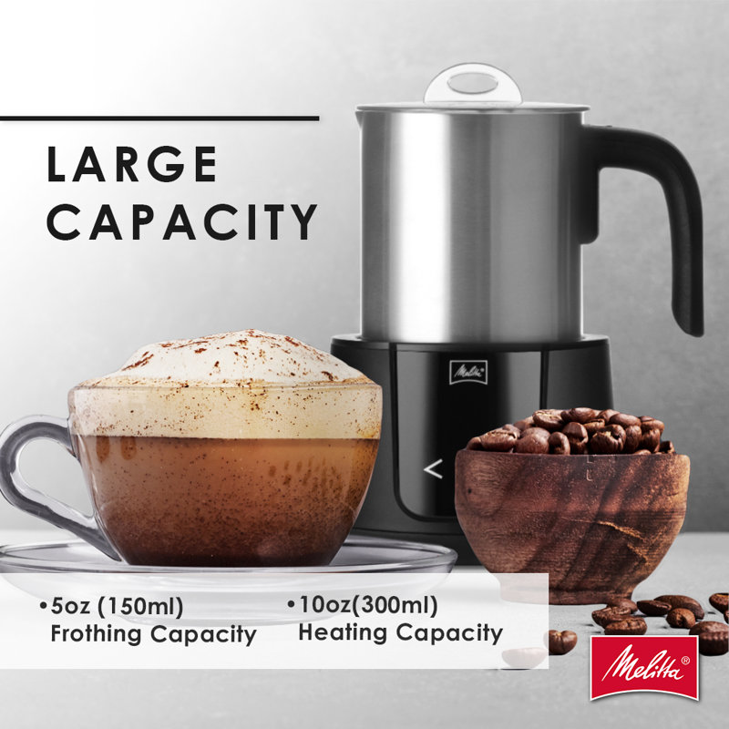 Compact Black and Stainless Steel Automatic Milk Frother