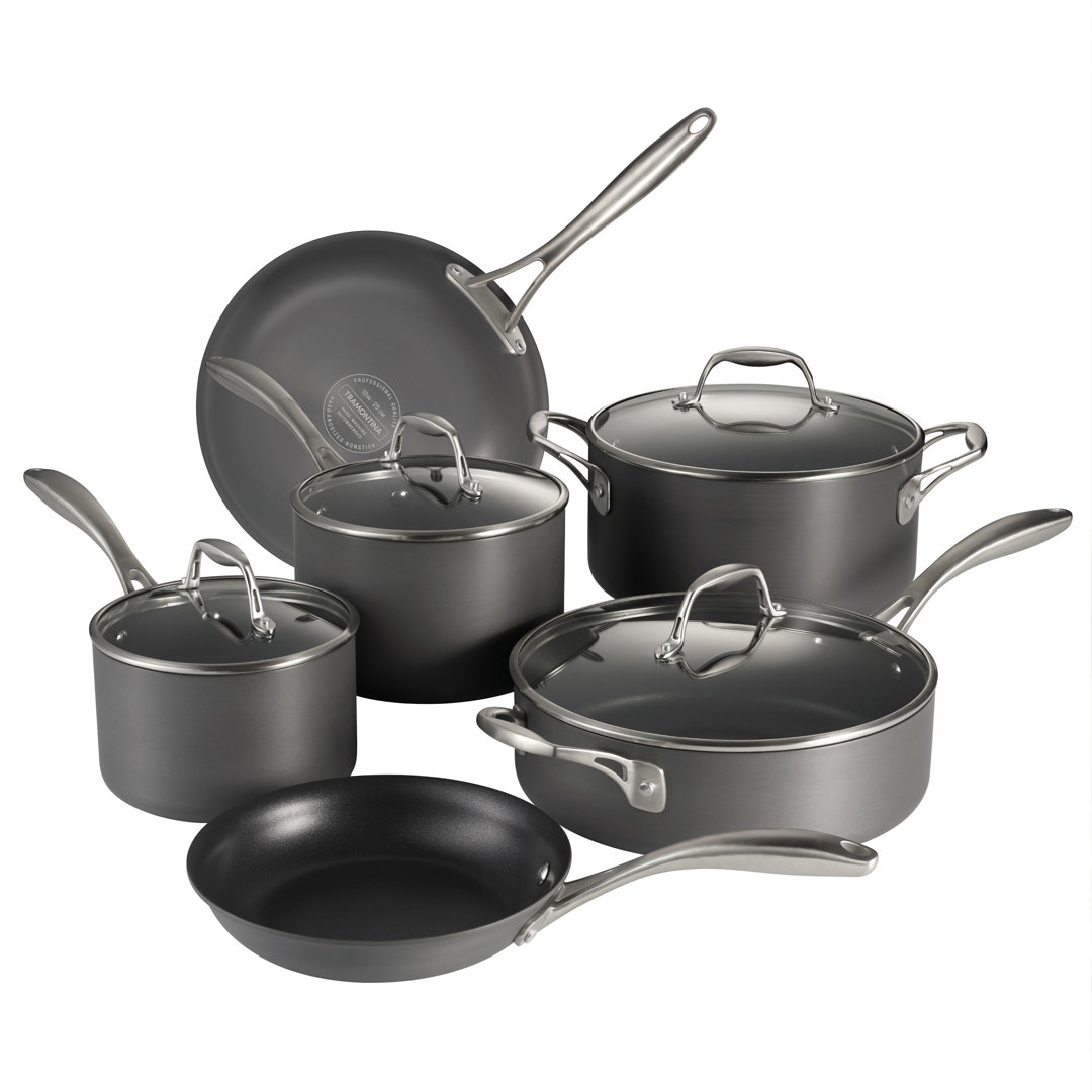 Tramontina OnyxPro 10-Piece Hard Anodized Nonstick Cookware Set Tramontina