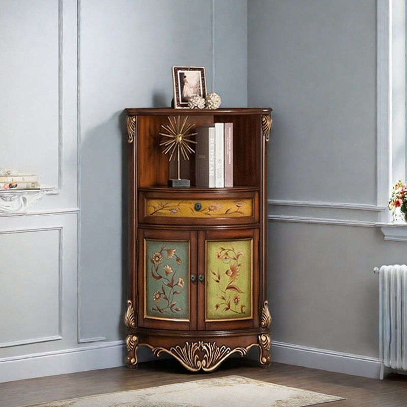 Corner Triangle Cabinet with Storage