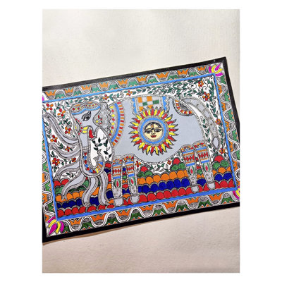The Holy Airavat Painting | Acrylic On Canvas | By Muskan