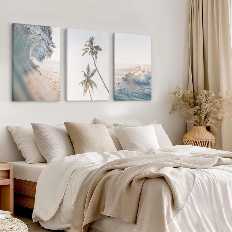 3 Piece Wrapped Canvas Print, 40 cm H x 90 cm W