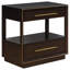 Ensemble de chambre pour grand lit 5 pièces Lyni, détails dorés, brun, revêtement gris