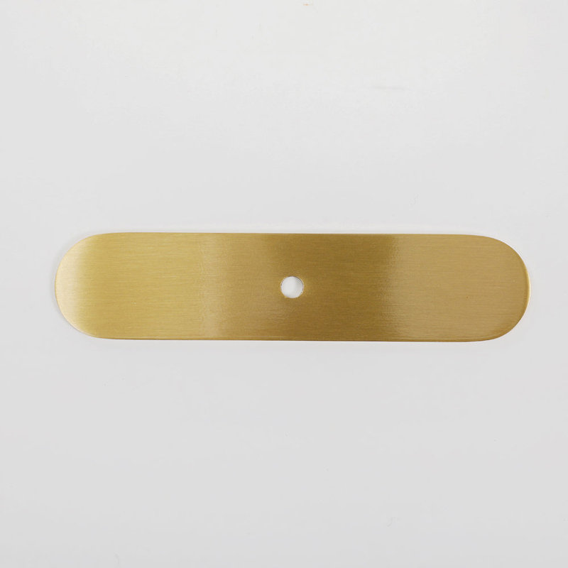 4.3'' Length Brushed Brass Backplate, 4.3" H x 1" W x 0.09" D