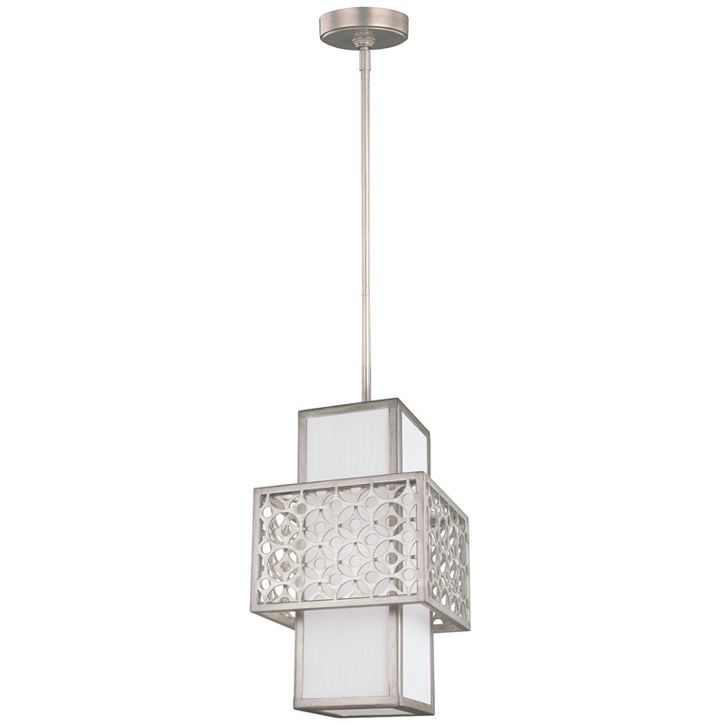 Petersfield 1 - Light Sunrise Silver Square/Rectangle Pendant