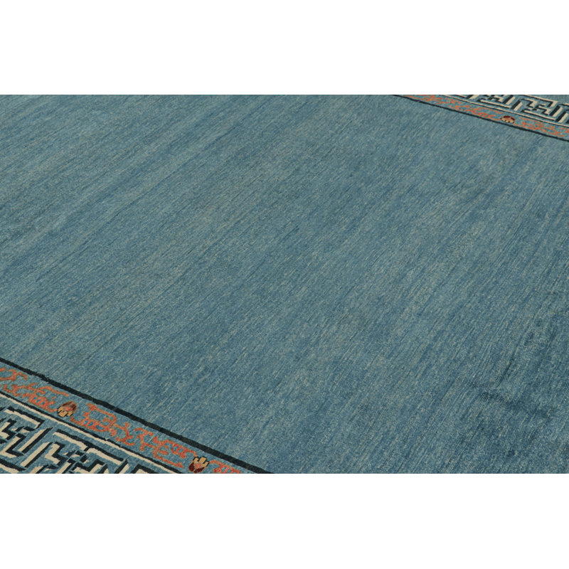 Wool Geometric Area Rug, Rectangle 3'2" x 4'