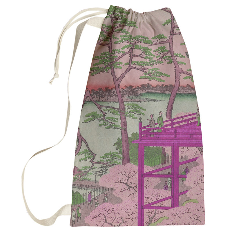 Macintyre Fabric Laundry Bag with Handles, Large (76.5" H x 29.5" W x 1.5" D), Pink