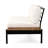 2 Seater Right Side, Wood Texture, Iron Frame, Cream Water- Square Pillow Side With Matte Black Frame