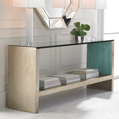 63'' Glass Top Console Table