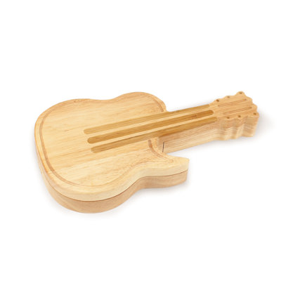 Guitar Cheese Cutting Serving Board  Tools Set Zuri