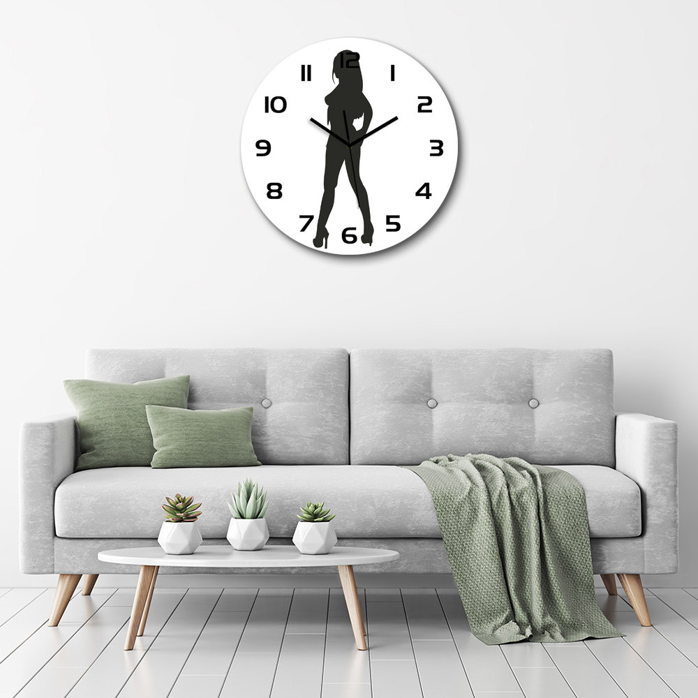 Analoge Wanduhr Silhouette of a Woman 60 cm Geräuschlos