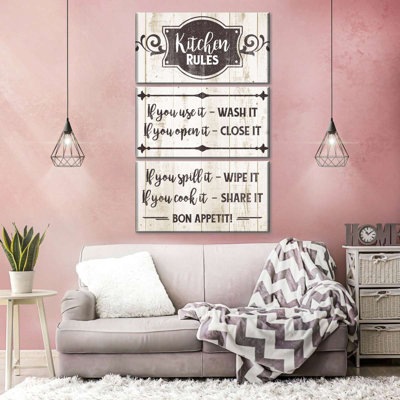 Kitchen Rules Typographie 3 pièces
