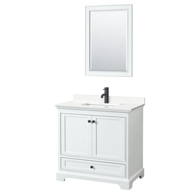 Deborah 36'' Single Bathroom Vanity with Quartz Top