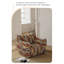 Fauteuil d'appoint pivotant en chenille de style français avec structure en bois massif pour salon