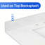 Dosseret de 54 po en pierre d'ingénierie blanche Carrara pour comptoir de meuble-lavabo