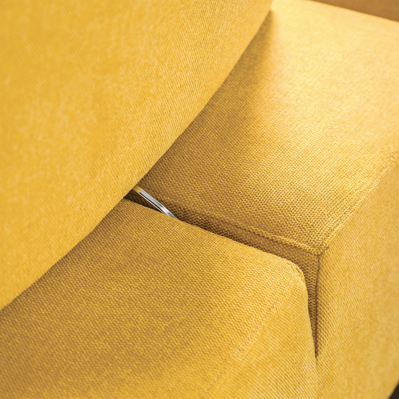 Canapé modulaire 3 pièces Aukeem, Polyester jaune