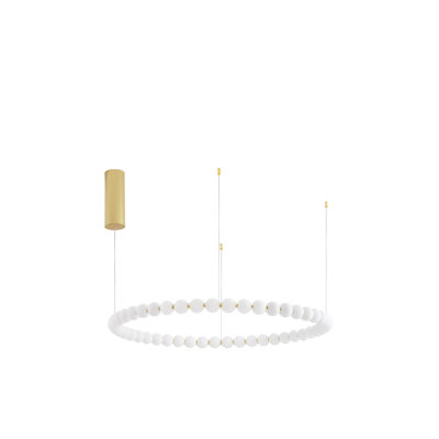 46 - Light Gold LED Cylinder Pendant