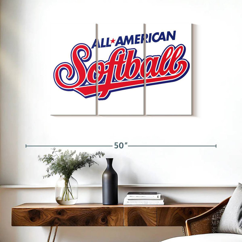 Plaque Kema American Softball, H 24 po x l 38 po