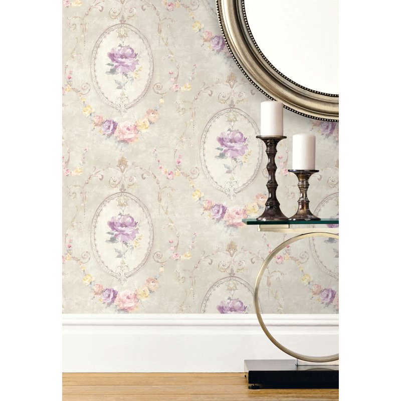 Médaillon, Beige / Mauve