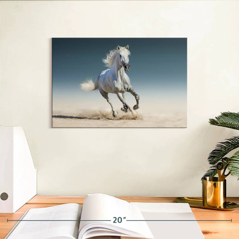 Cheval blanc Brampt, H 8 po x l 12 po