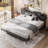 Industrial Bed Frame With Storage Headboard-696373658-696373654
