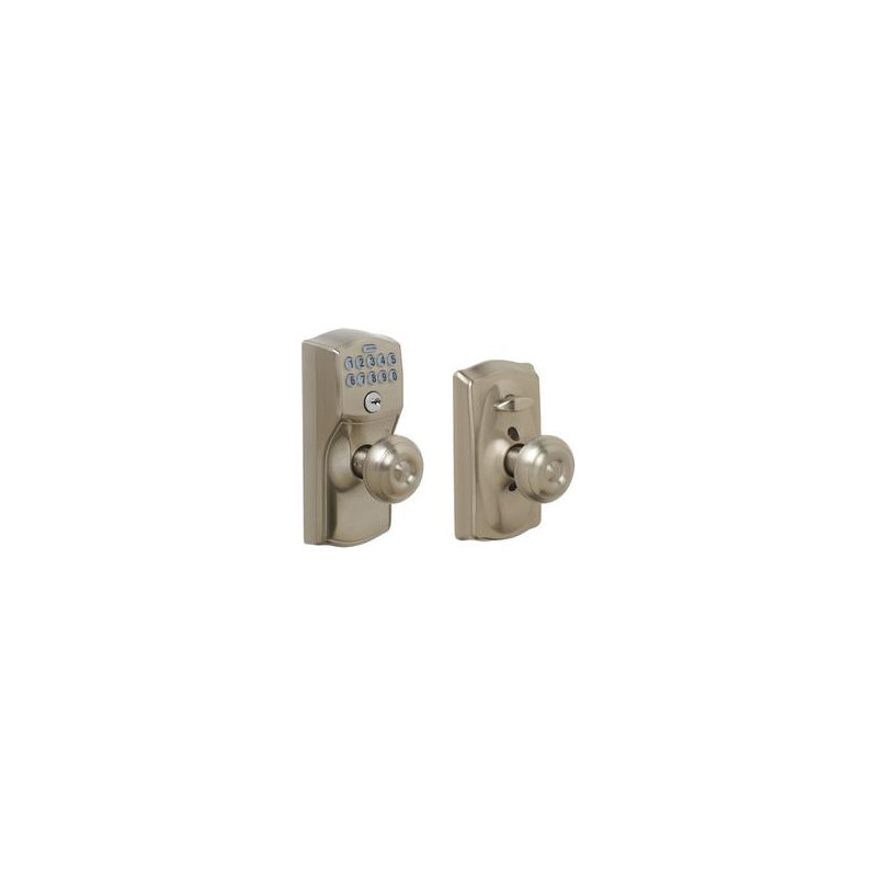 Keyless Entry Circle Knob, Satin Nickel