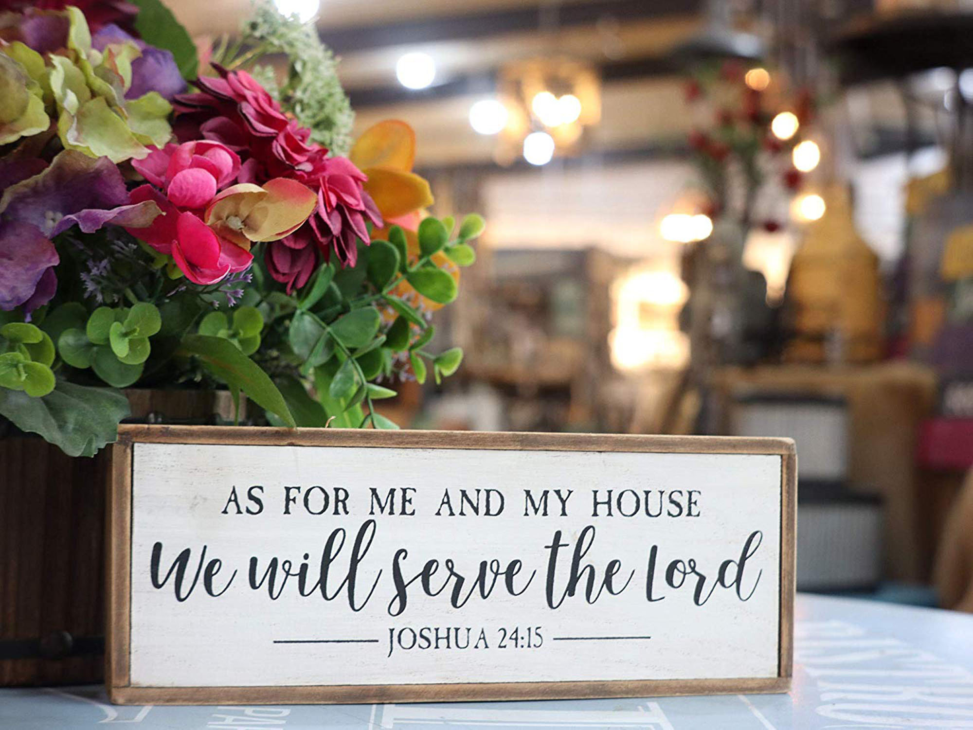 Gracie Oaks As For Me And My House We Will Serve The Lord Wood Rustic ...