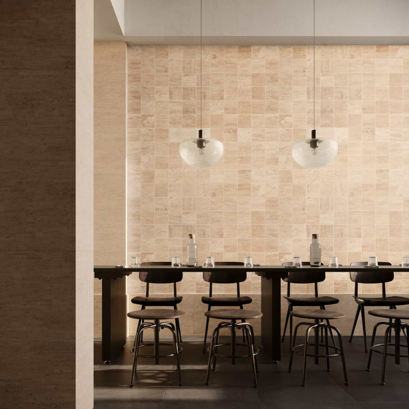 Travertine 18x36 Vein Cut Filled Honed Tile, Classic Honed