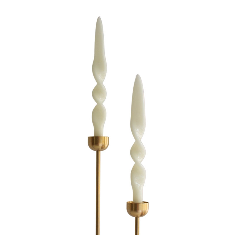 Ensemble de bougies Taper, L 11 po x l 1,5 po, Crème
