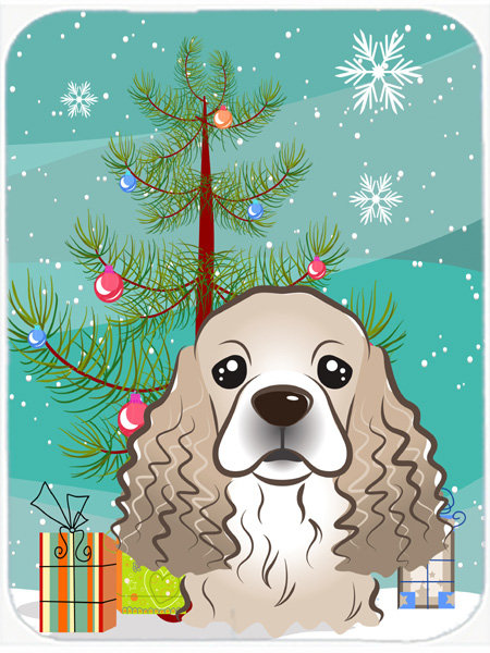 Planche à découper en verre caroline trésors et robinet épagneul Under the Christmas Tree