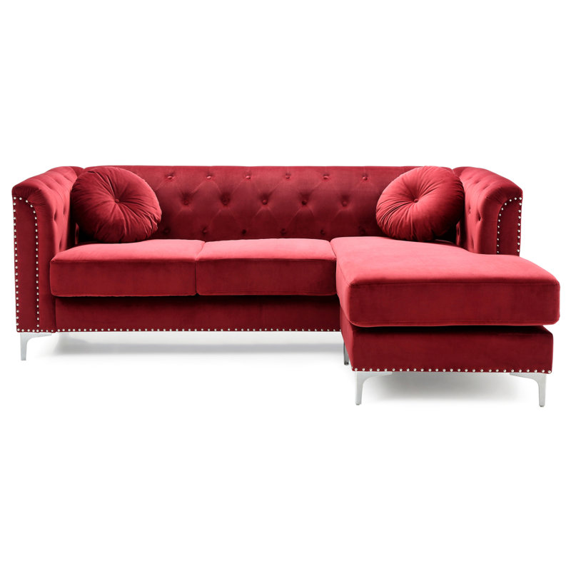 Canapé moderne 3 pièces Modern Canapé Glory Furniture Pompano, Bourgogne