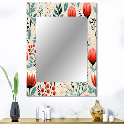 Holmes Moroccan Influence Floral Dreams - miroir décoratif floral, miroir mural floral, impression d'art en métal