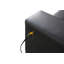 Causeuse en tissu PVC noir l 55,5 po Gemma avec lumières DEL, chargeur USB, coussins capitonnés