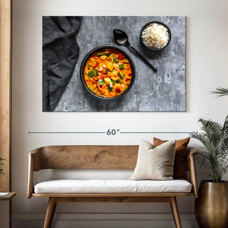 Végétarien au curry, H 34 po x l 51 po