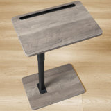 Sofa Armrest Tray Table, 360° Swivel Adjustable Height, Snack Side Table with Phone & Tablet Slot for Couch, Bed