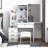 Fashion Vanity Desk With Mirror And Lights For Makeup And Chair, Vanity Mirror With Lights And Table Set With 3 Color Lighting Brightness Adjustable, 4 Drawers Color