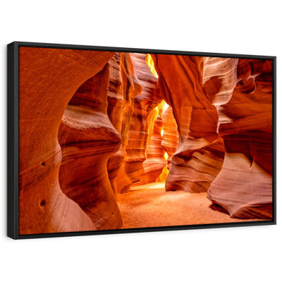 Sunlit Canyon In Arizona Canvas Print