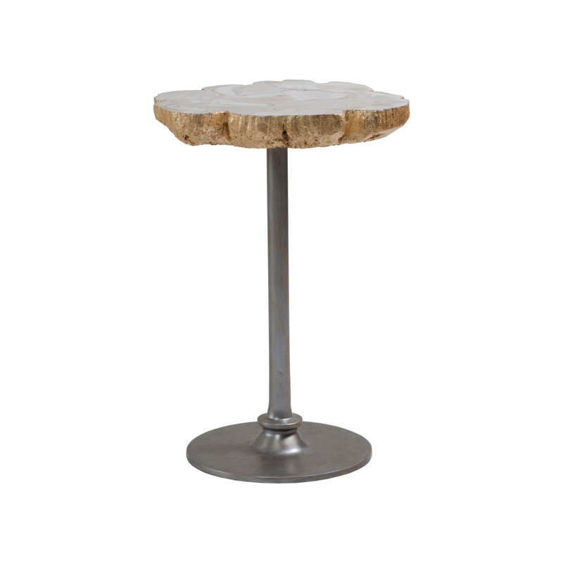 Antiqued Iron and Clam Shell Free Form Table