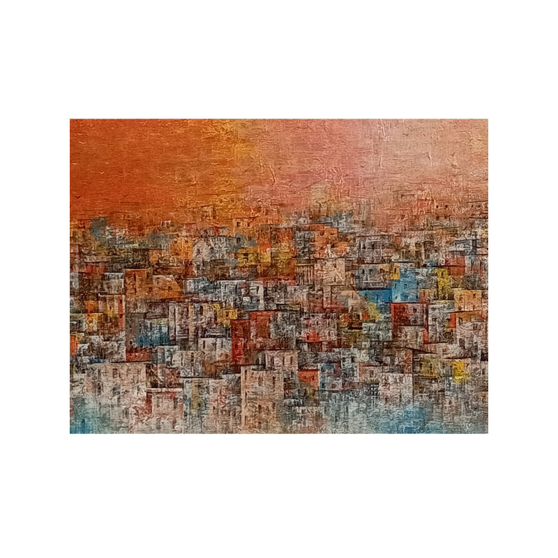Ma ville de rêve | Acrylique sur toile | Par M. Singh