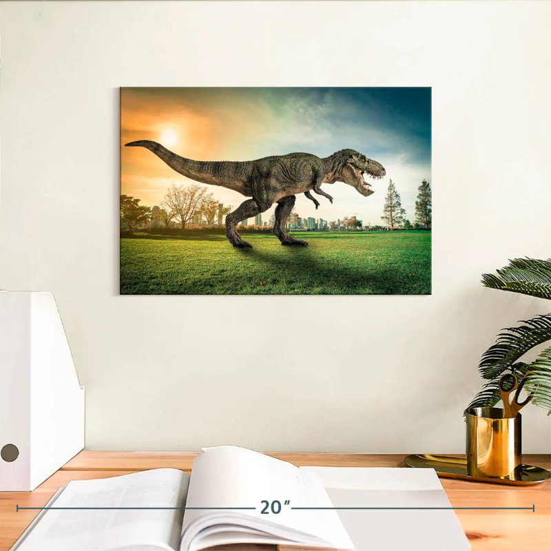 Brampt T Rex In The City, 8" H x 12" W